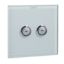 Picture of SpaceLogic Wall Plate, C-Bus, Saturn, E-Series, Key Input unit, 2 keys