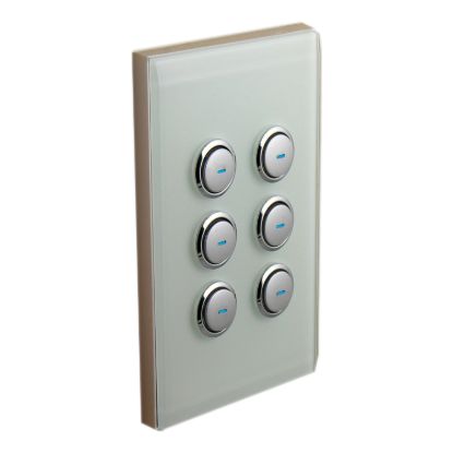 Picture of SpaceLogic Wall Plate, C-Bus, Saturn, E-Series, Key Input unit, 6 keys