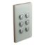 Picture of SpaceLogic Wall Plate, C-Bus, Saturn, E-Series, Key Input unit, 6 keys