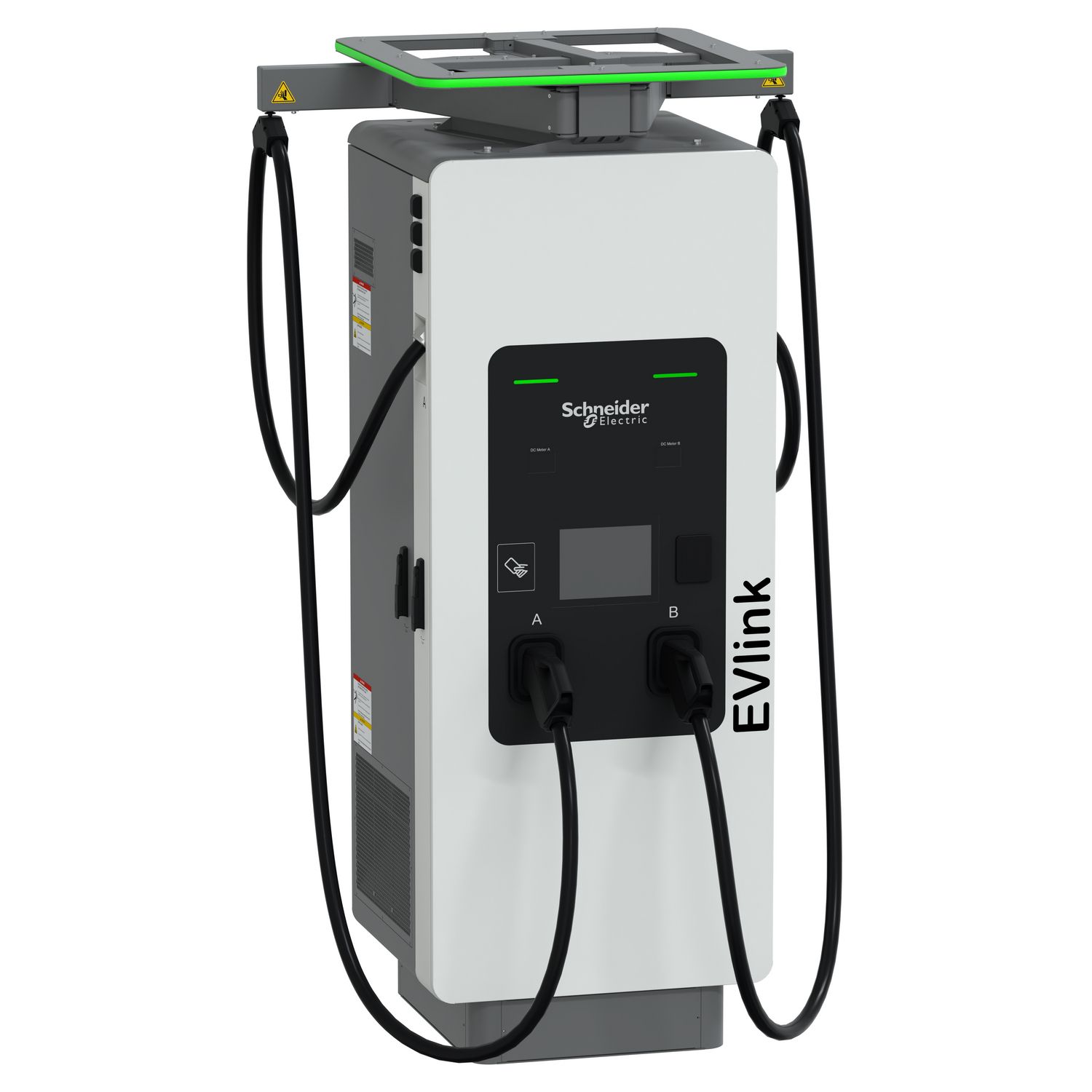 Picture of Fast charging station, Evlink Pro DC 180 V2, 120kW, 2xCCS2, 3.8m cable range, cable management, Payter payment terminal