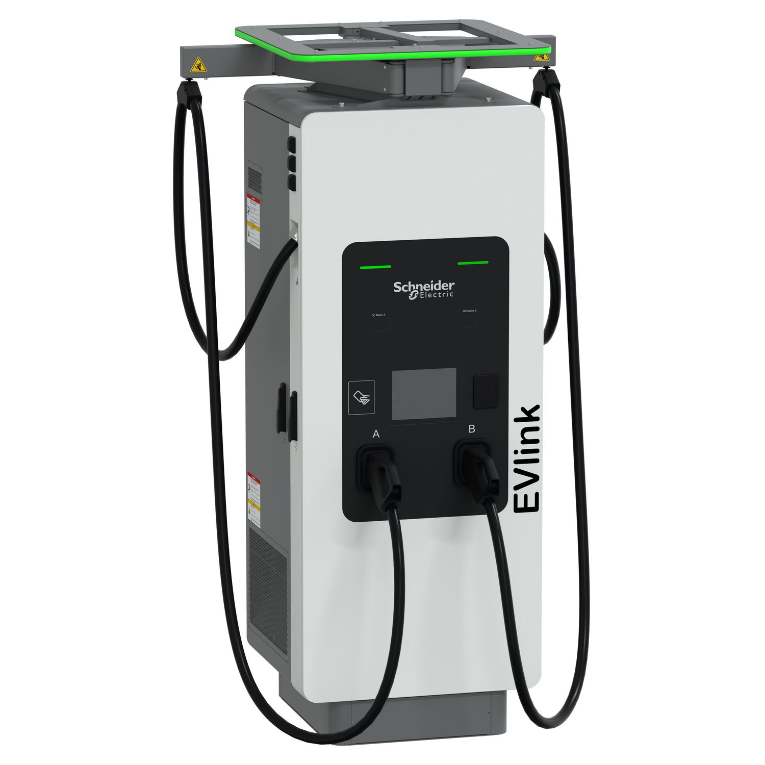 Picture of Fast charging station, Evlink Pro DC 180 V2, 150kW, 2xCCS2, 3.8m cable range, cable management, Payter payment terminal