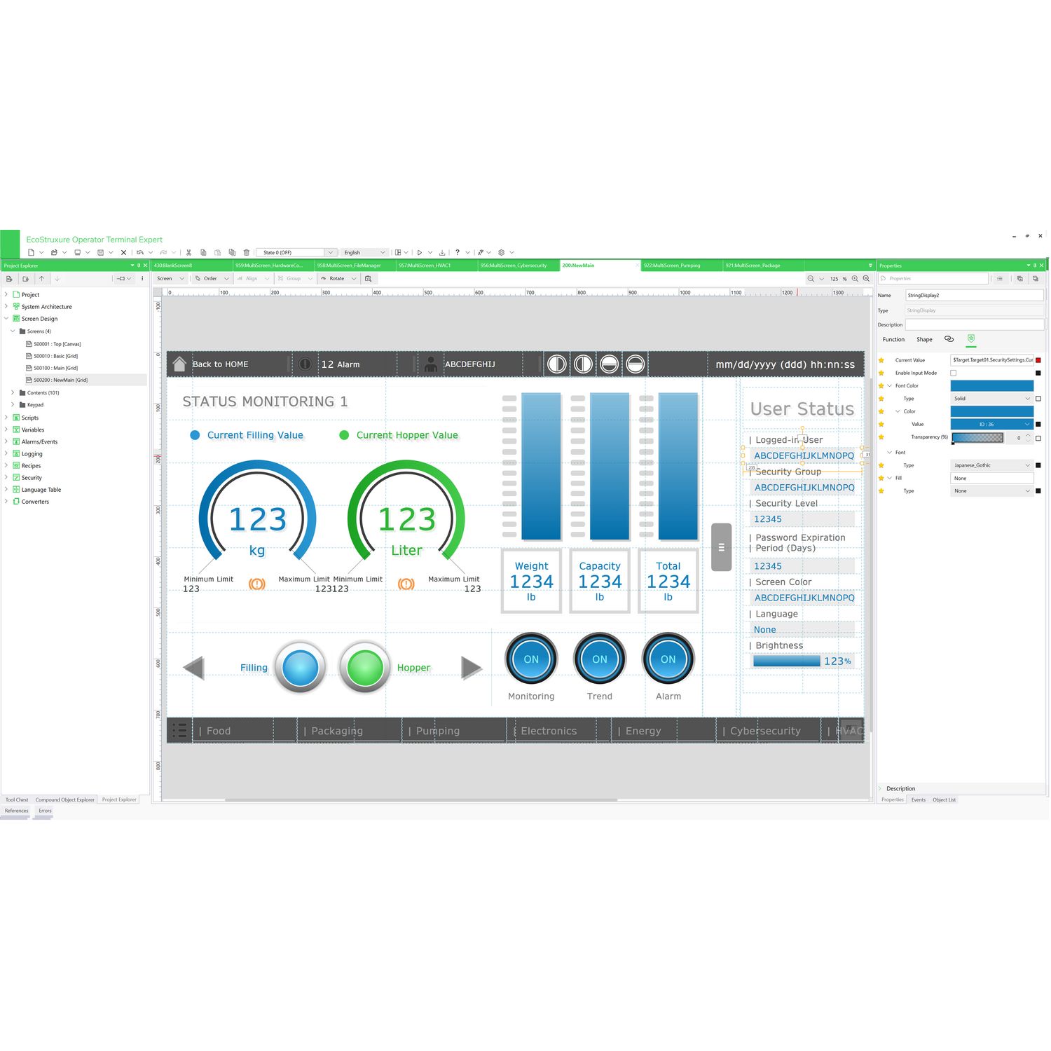 Picture of License, EcoStruxure Operator Terminal Expert, professional, buildtime, entity, 100 stations, subscription, 12 months, digital