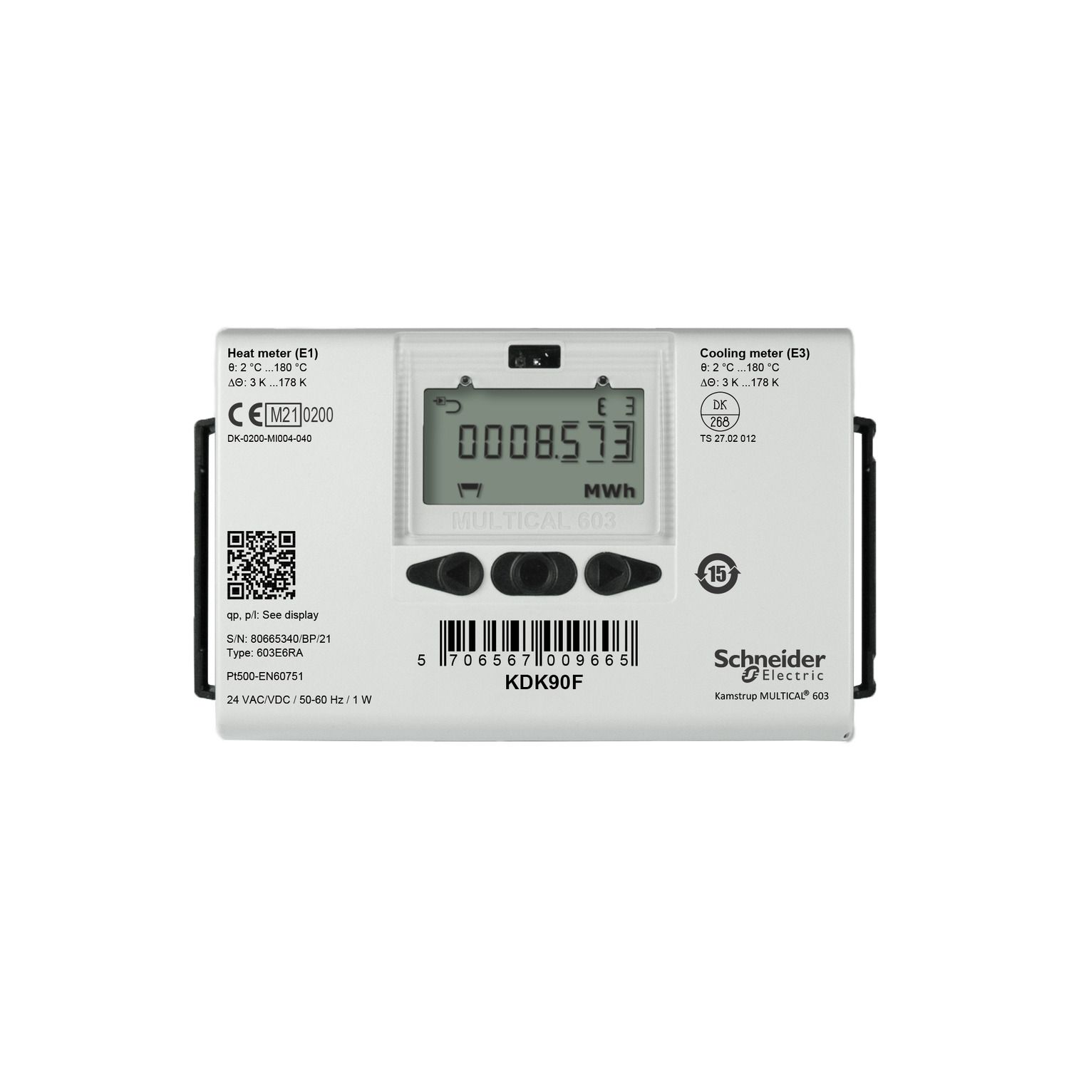 Picture of SpaceLogic K series Ultrasonic Heat & Cool meter, DN250, 600m3/hr nominal flow, Flange connection type