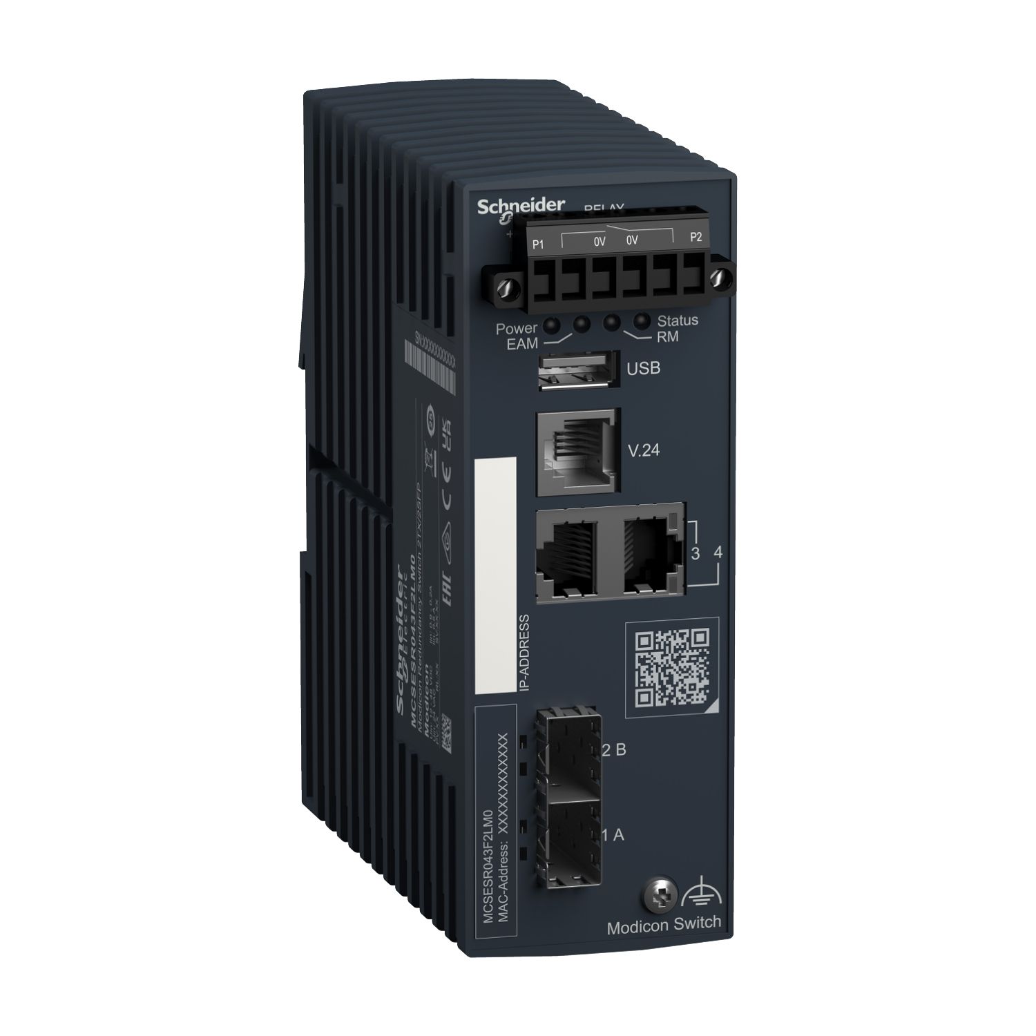 Picture of Redundancy Switch, Modicon Networking, 2 ports for copper, 2 SFP ports