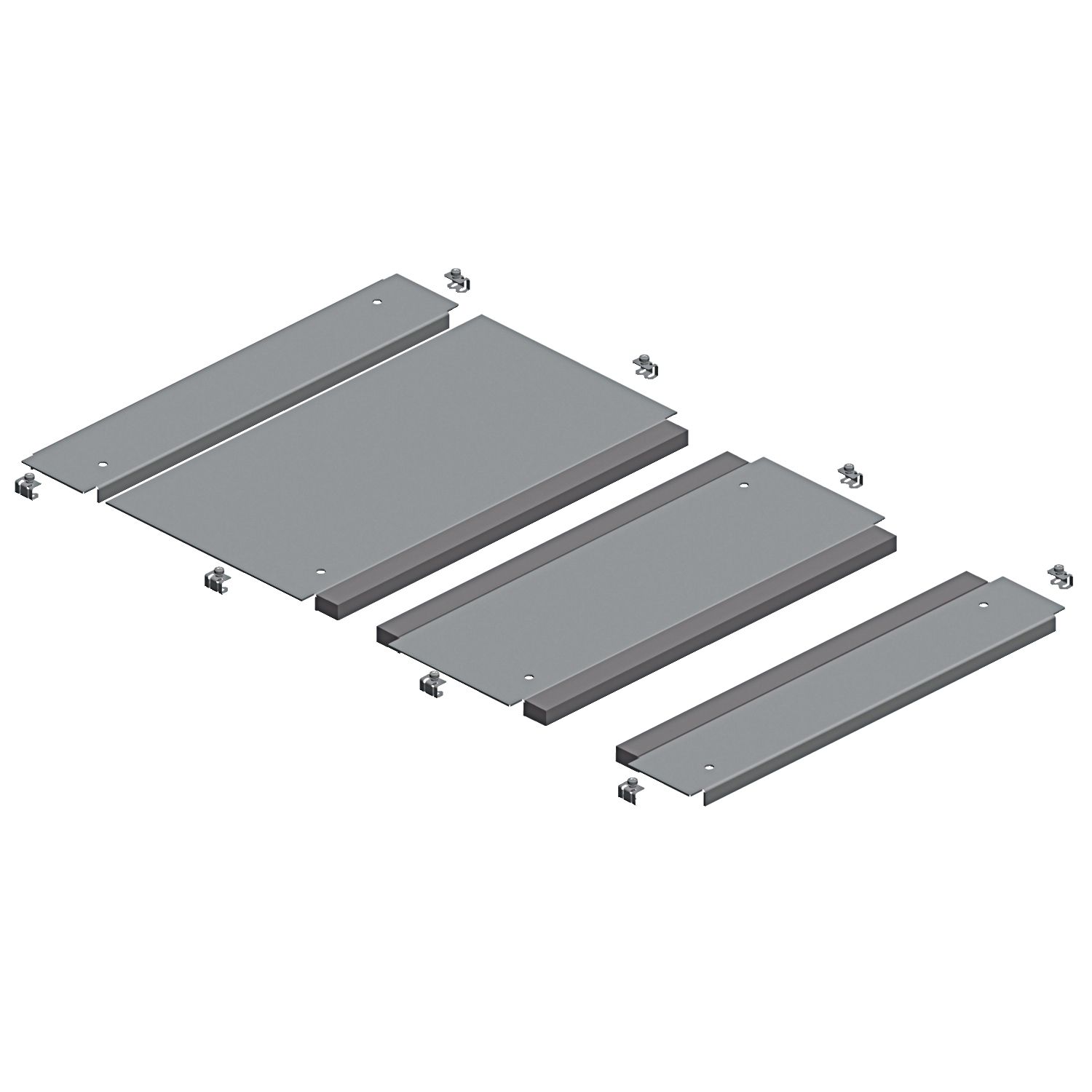 Picture of Two entries cable gland plate, PanelSeT SFN, PanelSeT SF, for electrical enclosure W600 D600mm, fixed by clips