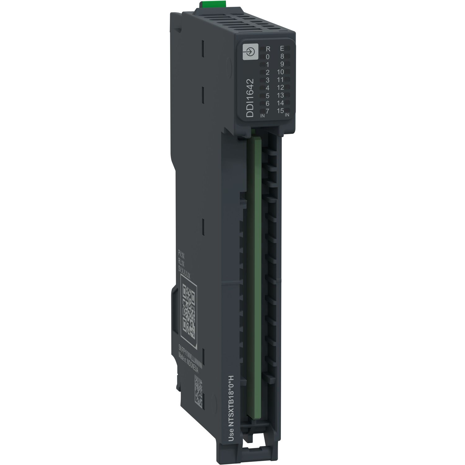 Picture of Discrete Input Module, 16 In, 24V DC, Source, 1 Wire, Modicon Edge I/O NTS
