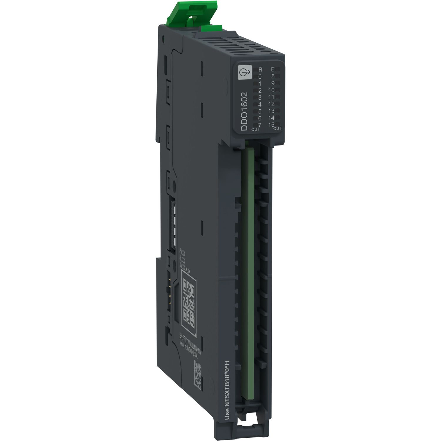 Picture of Discrete Output Module + Base, 16 Out, 24V DC, 500mA, Source, Protected, 1 Wire, Modicon Edge I/O NTS