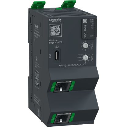 Picture of Network Interface Module + Base + Termination, EtherNet/IP, Modbus TCP, 100Mbps, 2 RJ45, Hardened, Modicon Edge I/O NTS