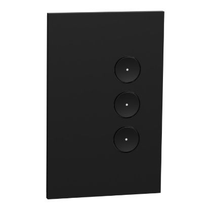 Picture of SpaceLogic Wall Plate, C-Bus, Saturn Zen, A-Series, Key Input unit, 3 keys