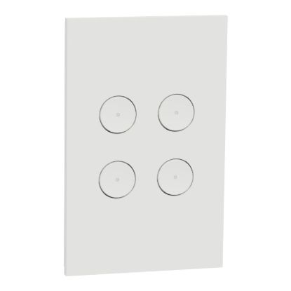 Picture of Fascia, C-Bus, saturn zen, A-series, 4 key, zen white