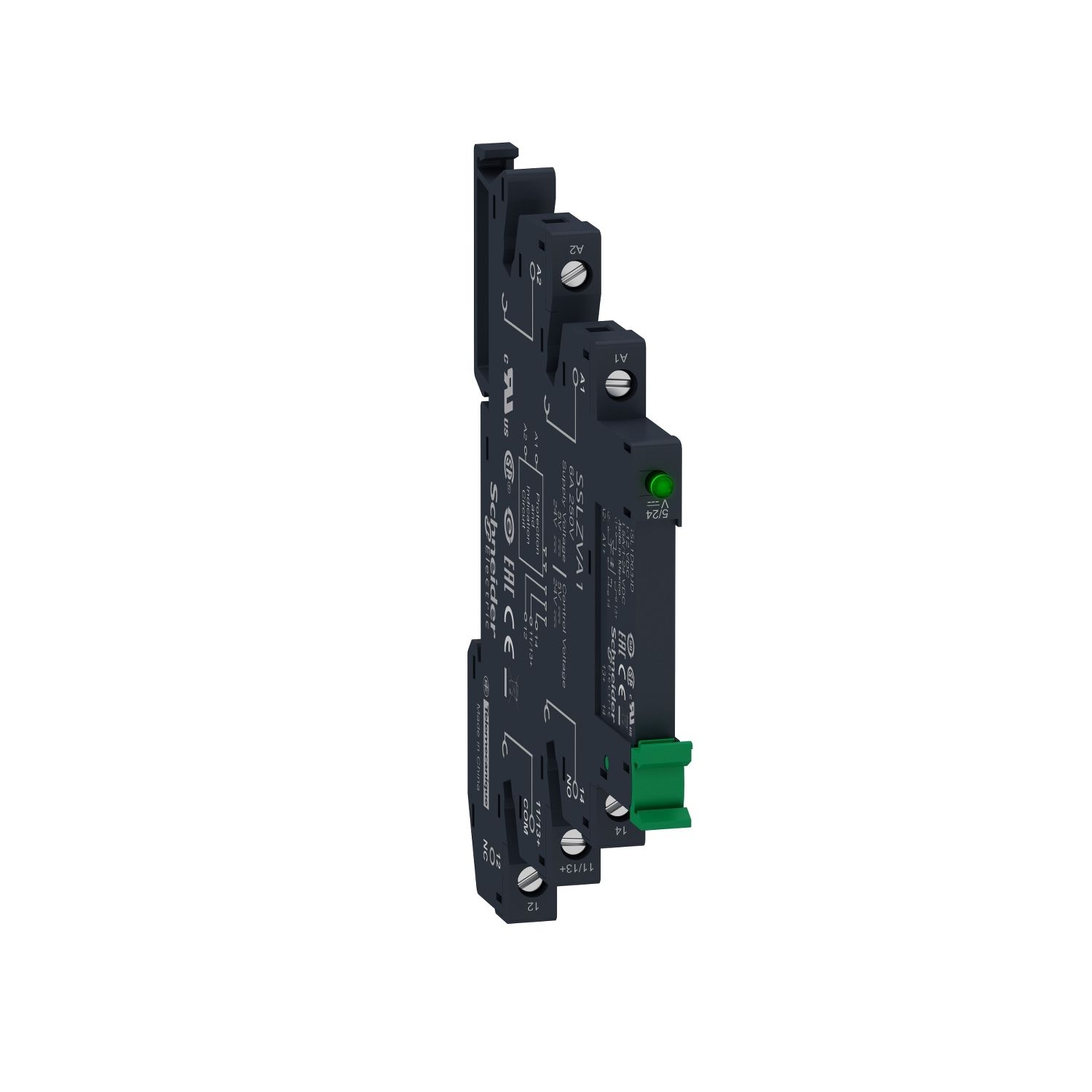 Picture of pre assembled relay, Harmony Solid State Relays, 3.5A, DC switching, screw sockets, input 16 to 30V DC, output 1 to 24V DC
