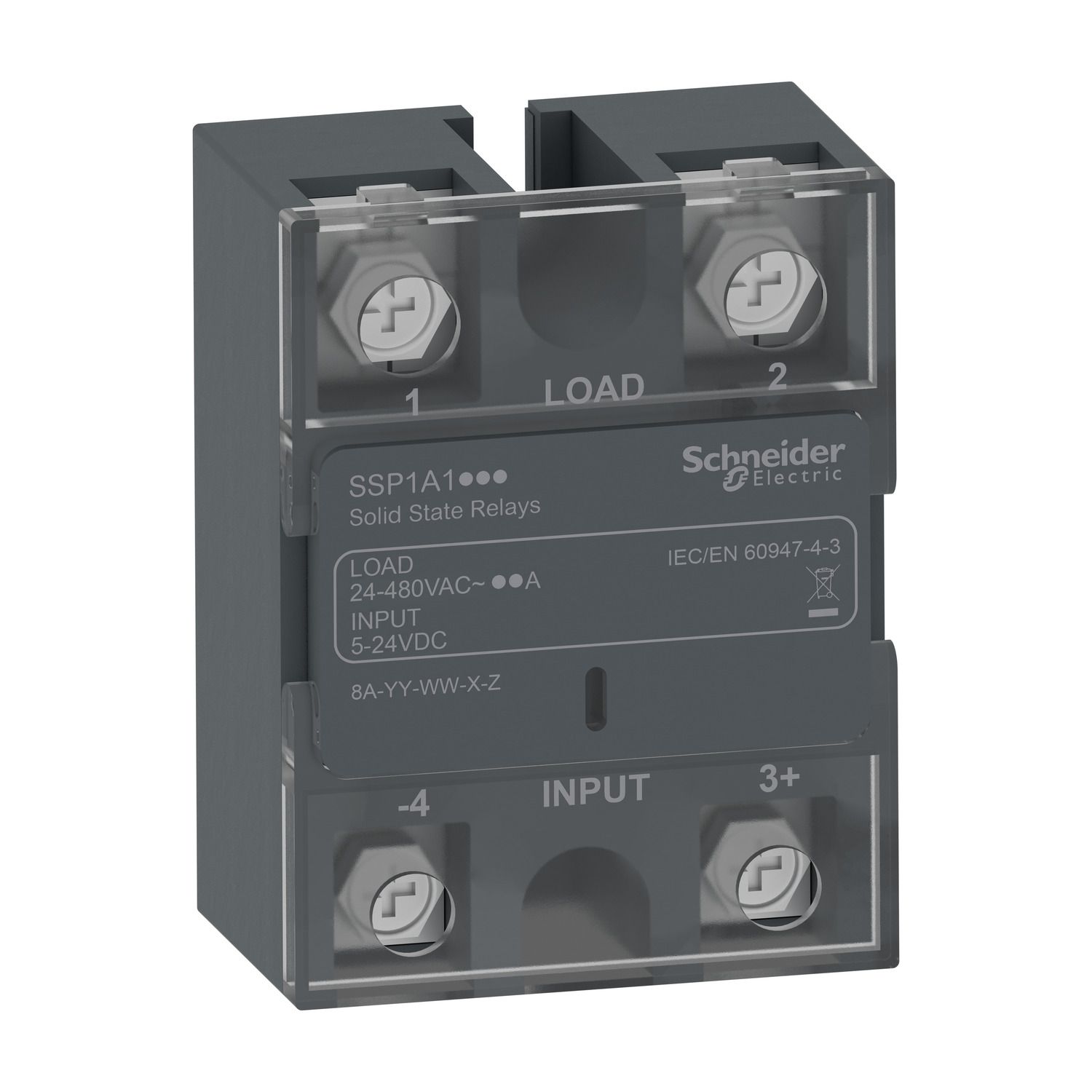 Picture of Solid state relay - panel mounting - input 4-32V DC, output 24-300 V AC, 10A,Zero-cross switching