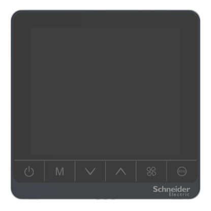 Picture of Thermostat, SpaceLogic, FCU, On/Off, Protocol, 3 Fan Auto, 240 V, Capacitive, Bk