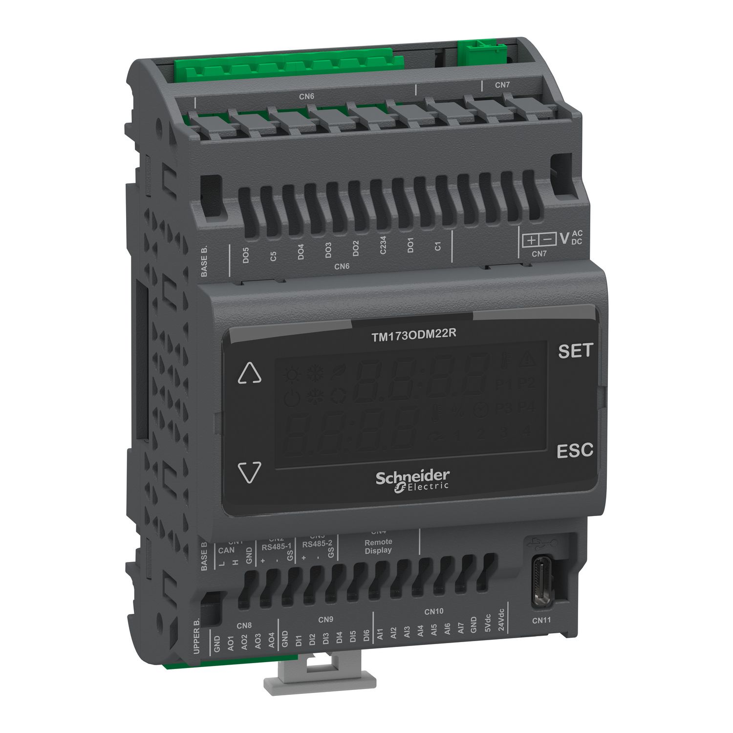 Picture of Controller, Modicon M171/M172/M173, optimized display, 22 IO, 2 RS485