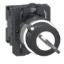 Picture of Complete key switch, Easy Harmony XA2, plastic head, 22mm, 2 positions, left pull-out, 2NO, spring return