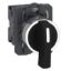 Picture of Complete selector switch, Easy Harmony XA2, plastic long handle, 22mm, 3-position, 2NO, spring return, black