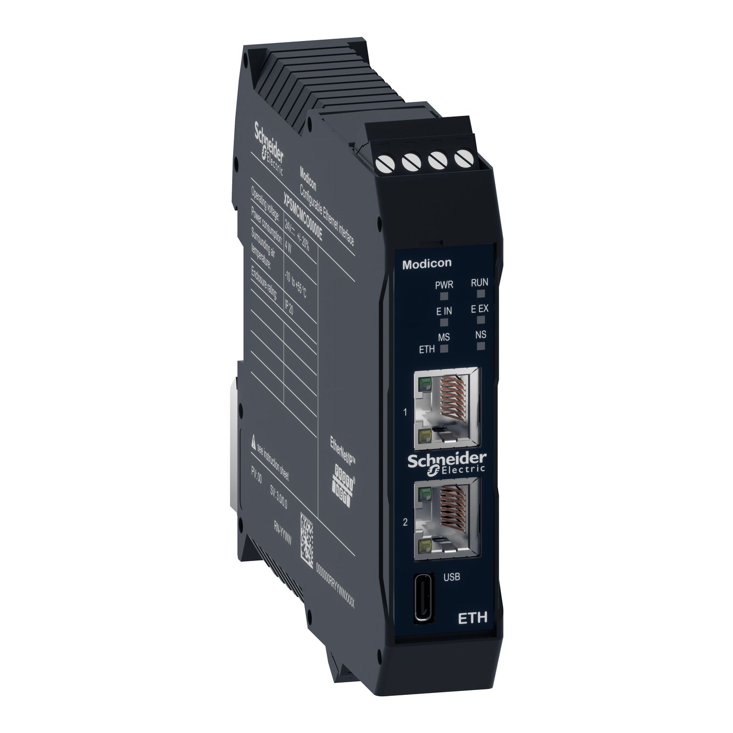 Picture of expansion module, Modicon MCM, Ethernet/IP diagnostic, screw