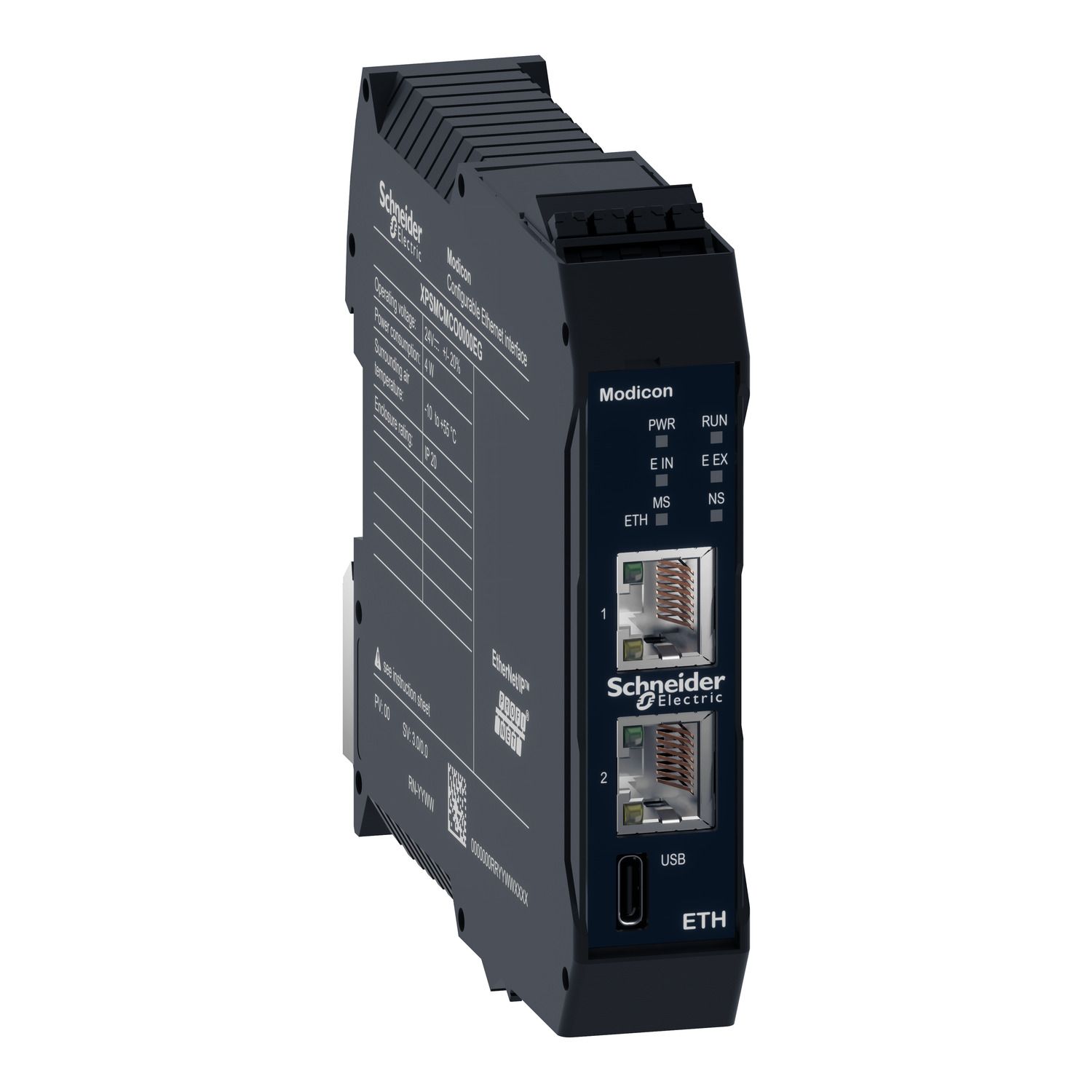 Picture of expansion module, Modicon MCM, Ethernet/IP diagnostic, spring