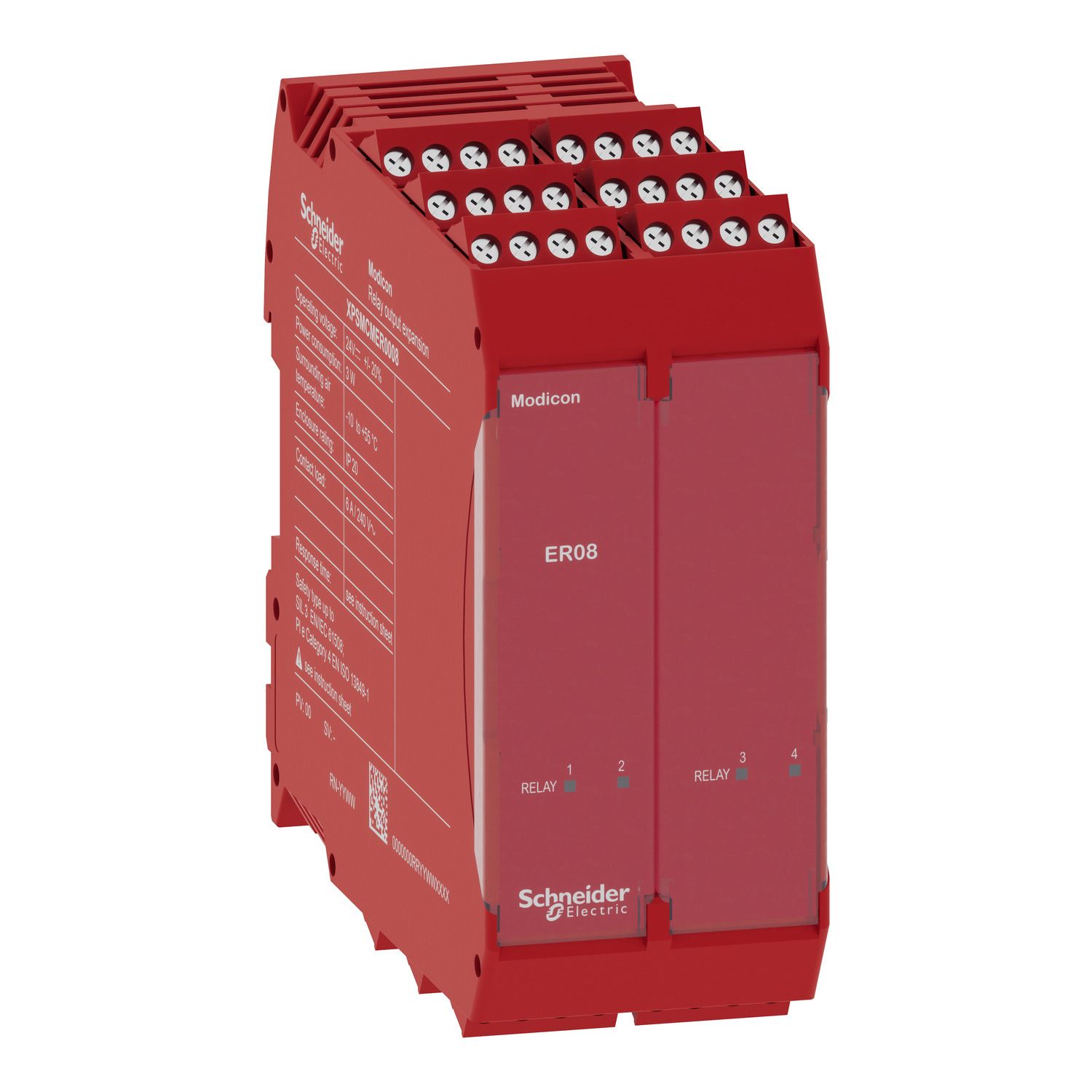 Picture of expansion module, Modicon MCM, 4 safety relay outputs, screw