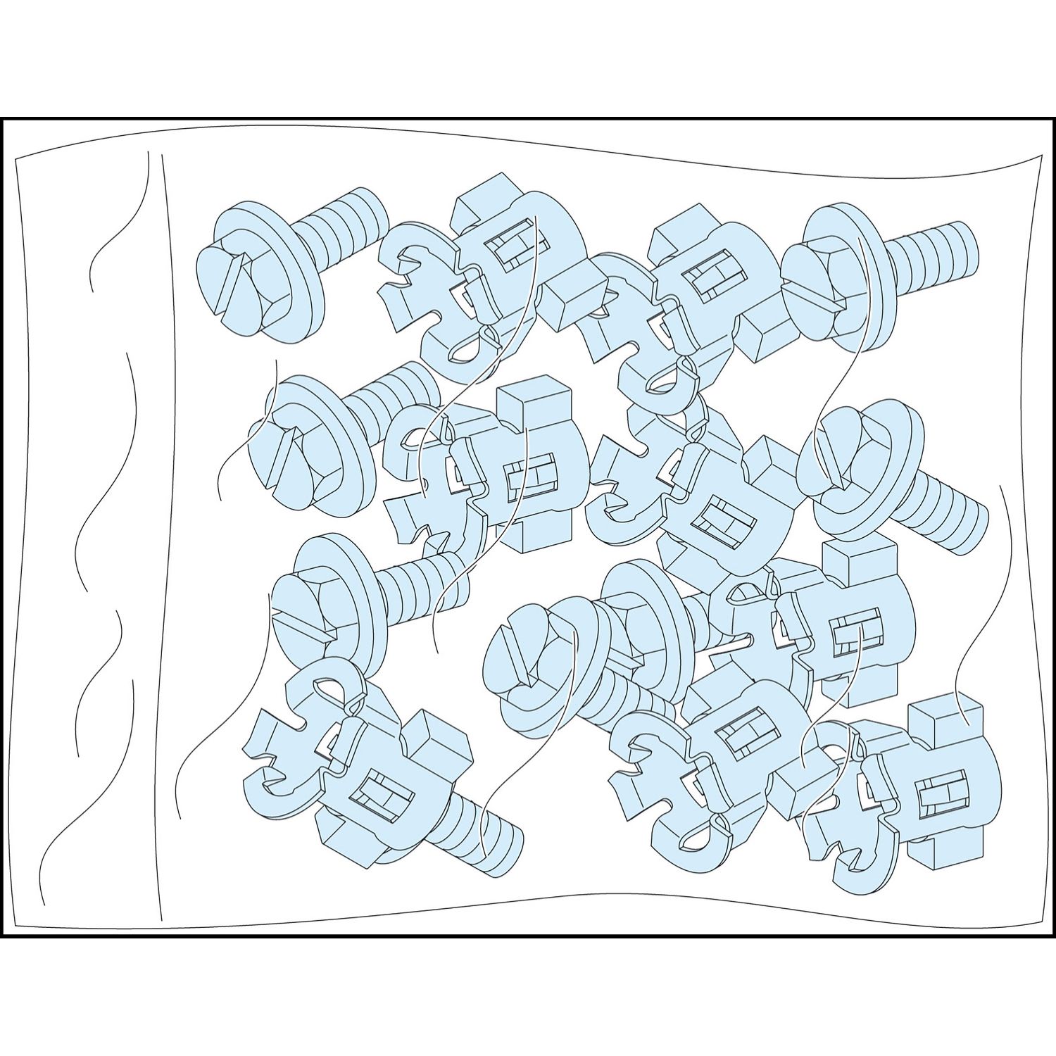 Picture of 20 FRAMEWORK SCREWS+WING NUTS