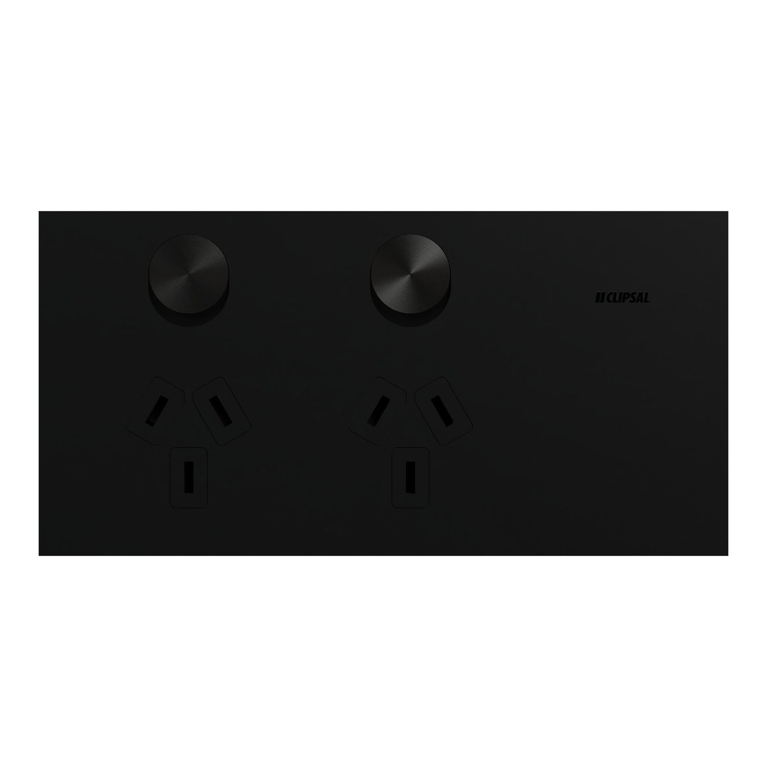 Picture of Double Switch Power Point, Clipsal Solis T Series, Horizontal Mount, 230V-240V, 10A