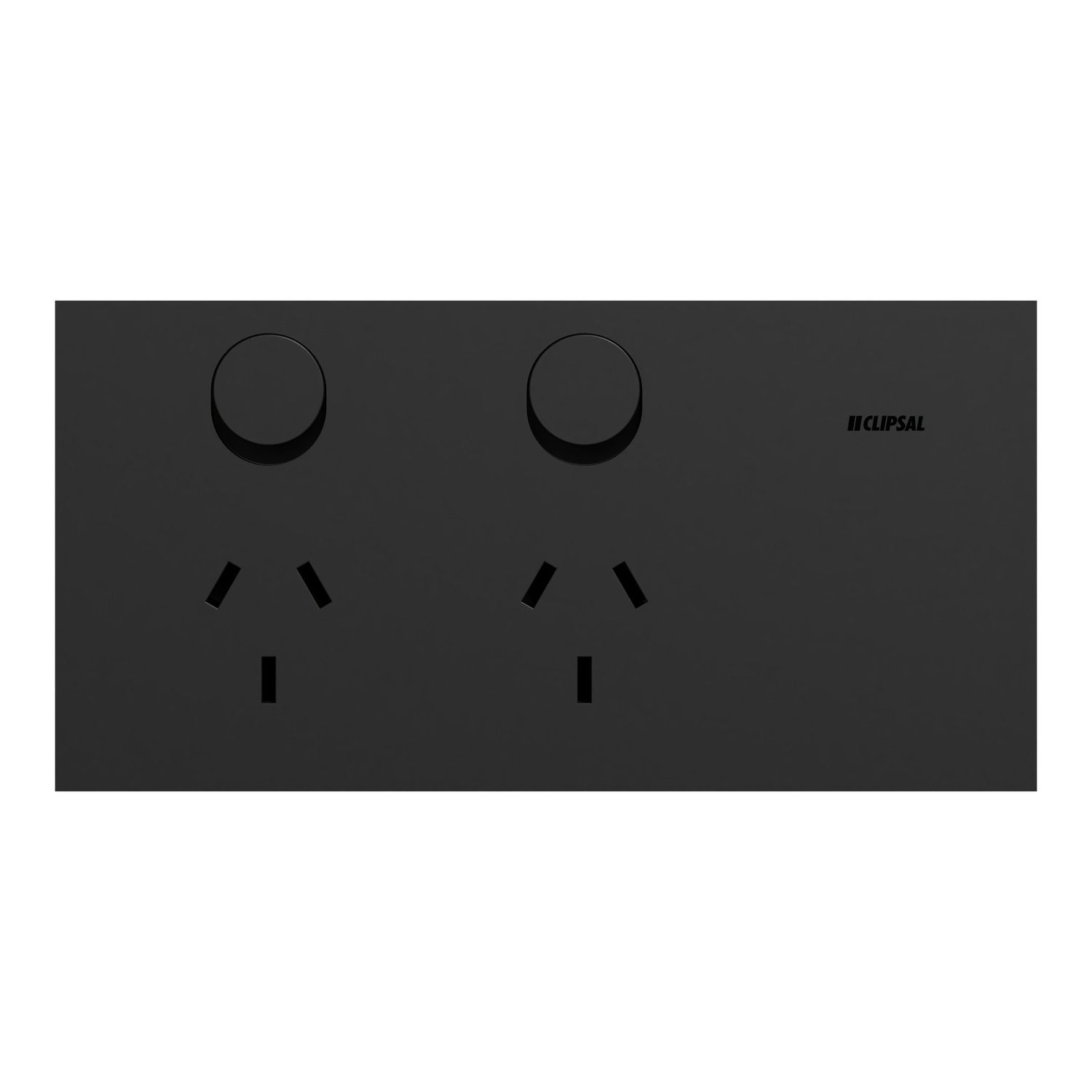 Picture of Double Switch Power Point, Clipsal Solis, Horizontal Mount, 230V-240V, 10A