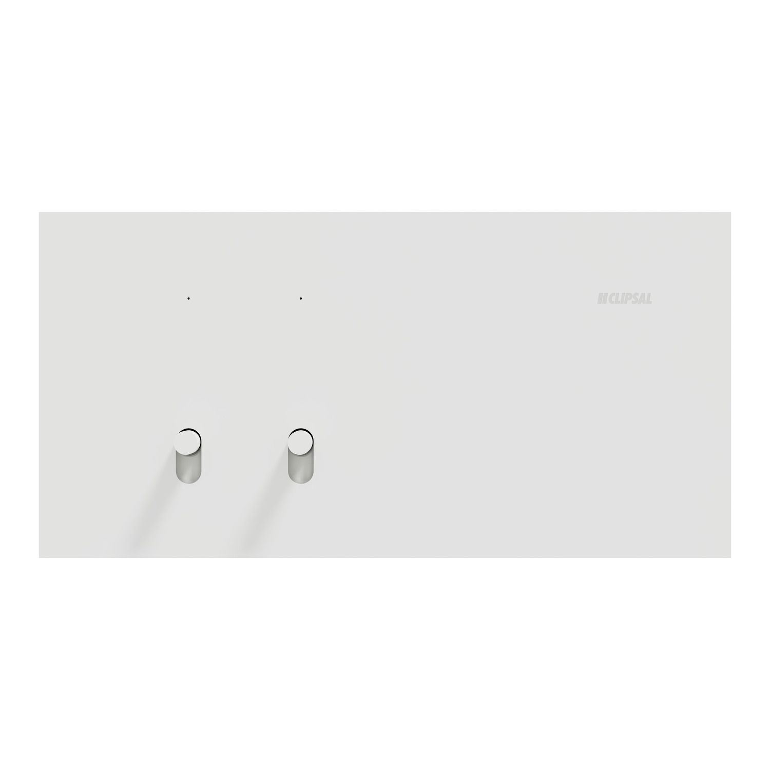 Picture of Flush Switch, Clipsal Solis T Series, Horizontal Mount, 2 Gang, 230V-240V, 10AX 1-Way/2-Way
