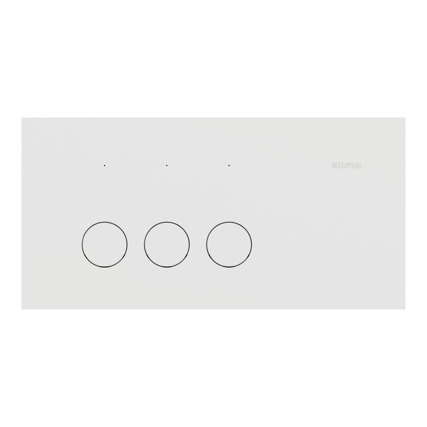 Picture of Flush Switch, Clipsal Solis, Horizontal Mount, 3 Gang, 230V-240V, 10AX 1-Way/2-Way