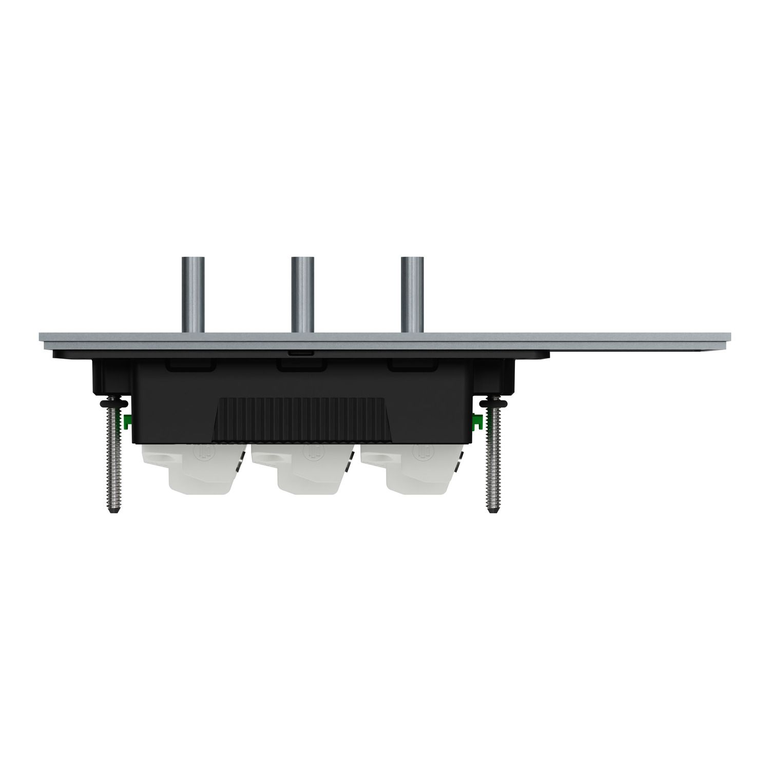 Picture of Flush Switch, Clipsal Solis T Series, Horizontal Mount, 3 Gang, 230V-240V, 10AX 1-Way/2-Way