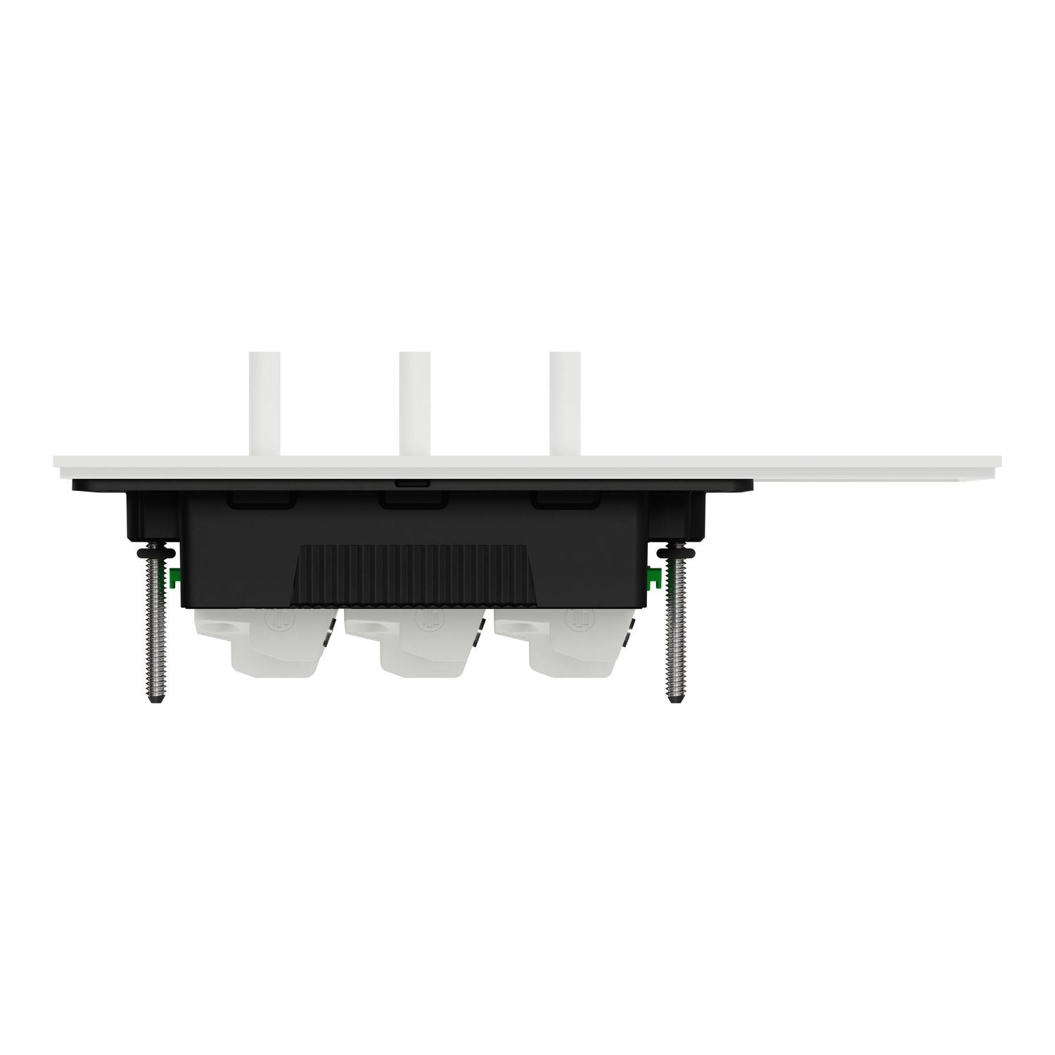 Picture of Flush Switch, Clipsal Solis T Series, Horizontal Mount, 3 Gang, 230V-240V, 10AX 1-Way/2-Way