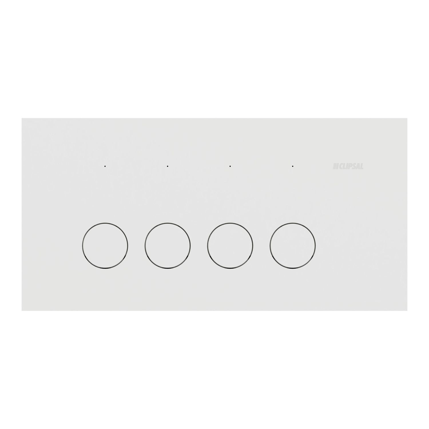 Picture of Flush Switch, Clipsal Solis, Horizontal Mount, 4 Gang, 230V-240V, 10AX 1-Way/2-Way