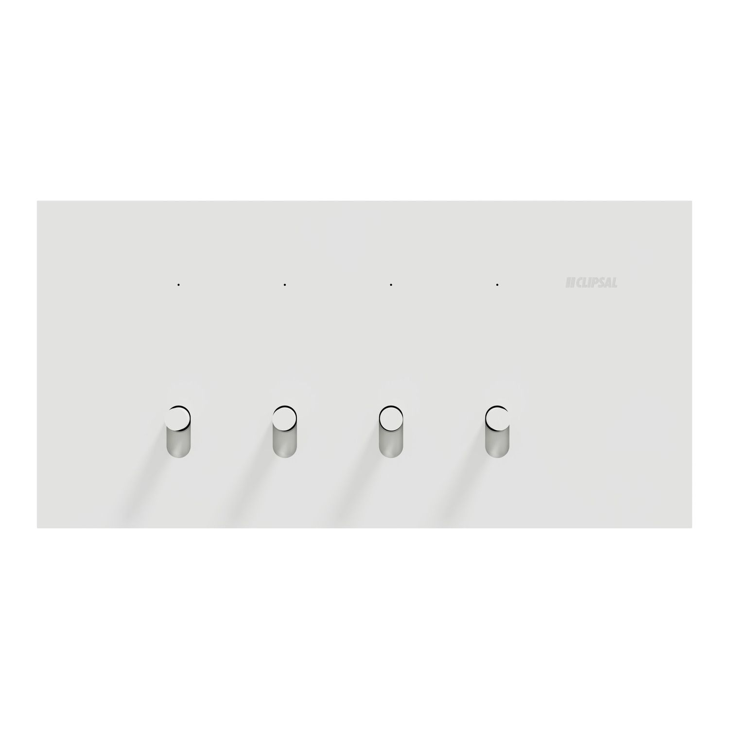 Picture of Flush Switch, Clipsal Solis T Series, Horizontal Mount, 4 Gang, 230V-240V, 10AX 1-Way/2-Way