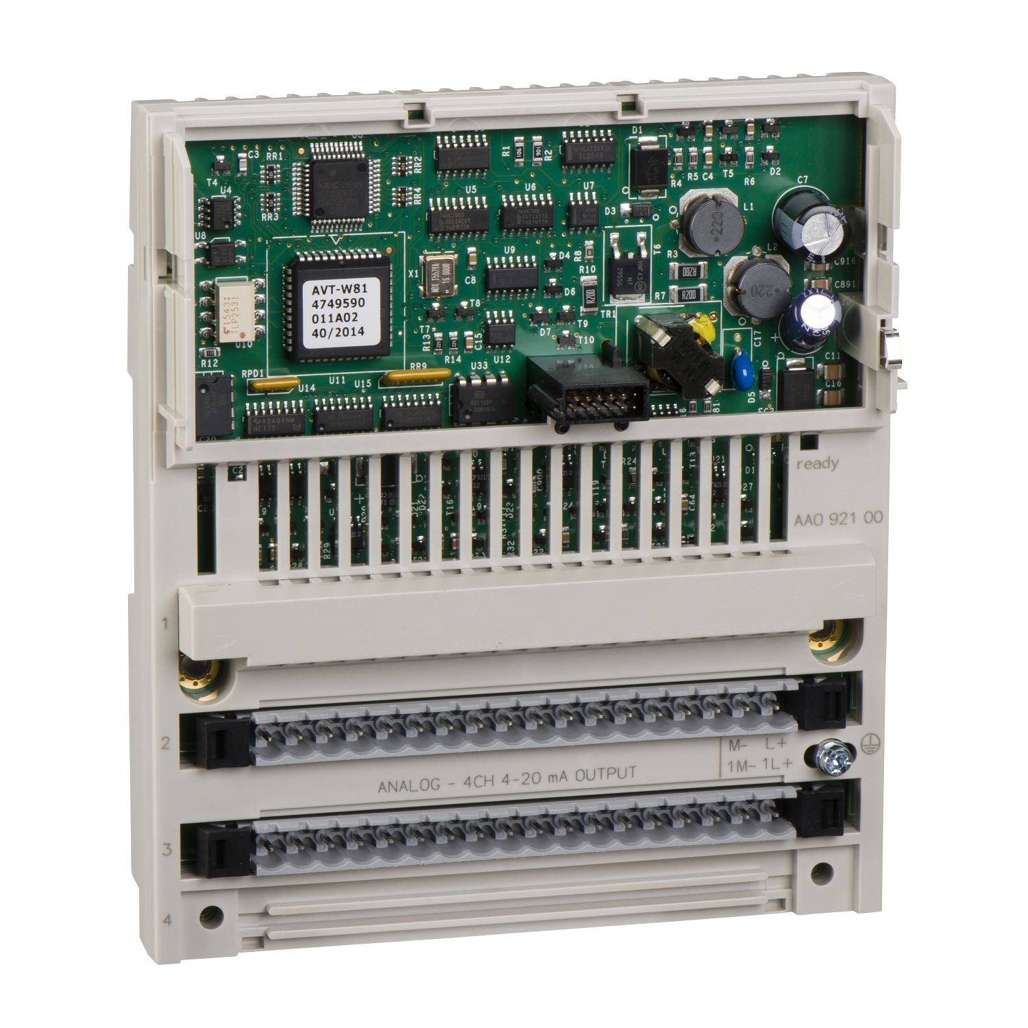 Picture of distributed analog output Modicon Momentum - 4 Output - 0..20 mA