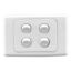 Picture of Flush Switch, 2000 Series, 4 Gang, 250VAC, 10A, Standard, Horizontal