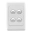 Picture of Flush Switch, 2000 Series, 4 Gang, 250VAC, 10A, Standard, Vertical