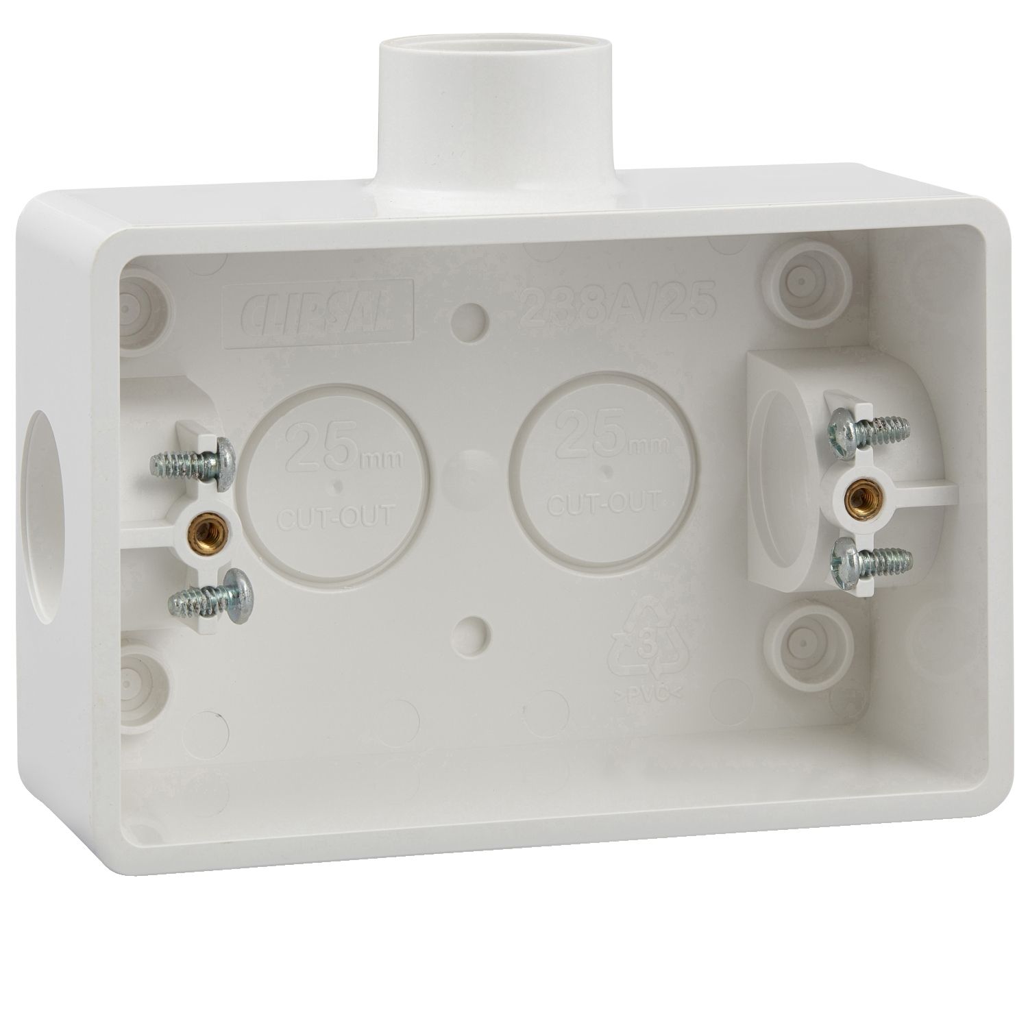Picture of Mount Box, Clipsal - Mounting Accessories, 25mm Entries, Suits Slimline
