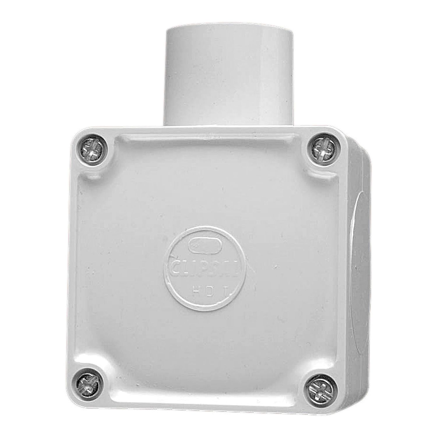 Picture of Junction Box, Clipsal - Cable Management, Square, PVC40mm Entries, 1 Way