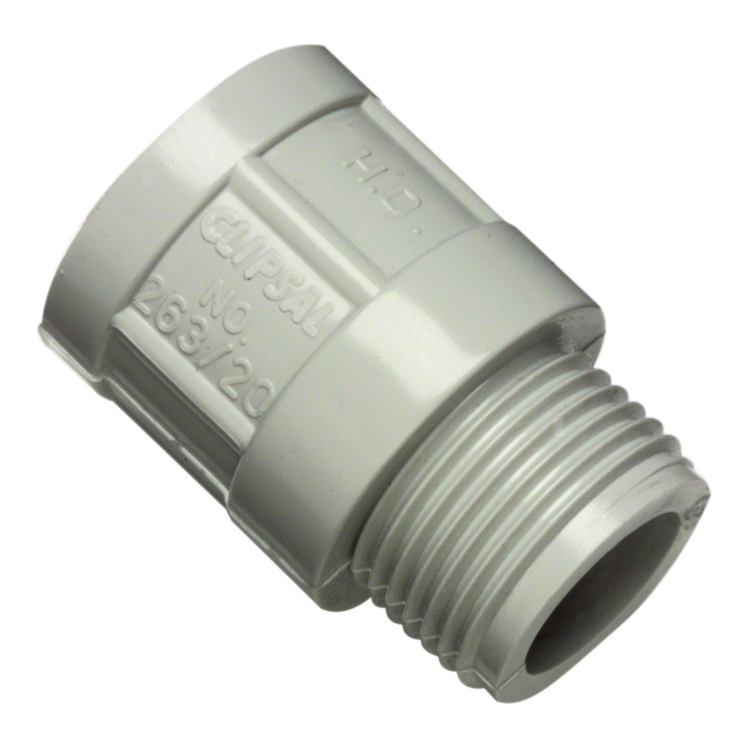 Picture of Adaptor, Clipsal - Cable Management, PVC, Plain to Screwed Conduit, 16mm