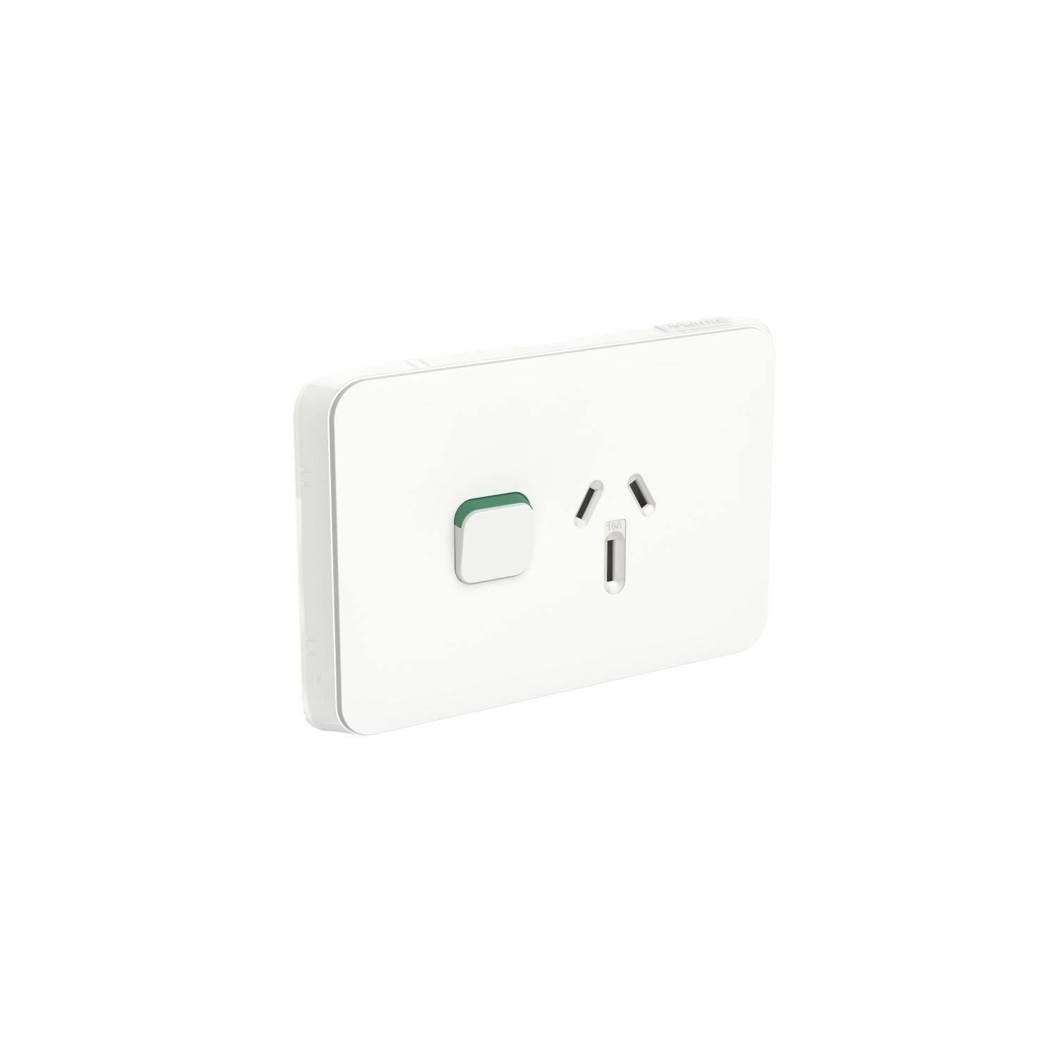 Picture of Single Power Point Skin, Clipsal Iconic, Horizontal Mount, 250V, 15A, Clip-On