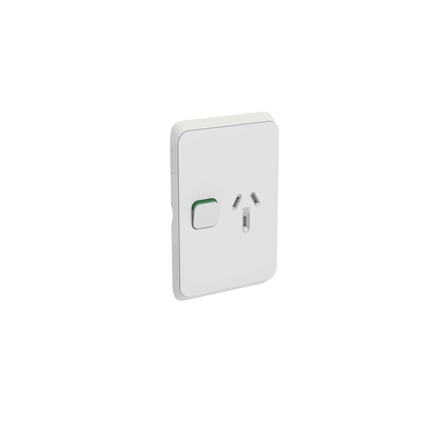 Picture of Single Power Point Skin, Clipsal Iconic, Vertical Mount, 250V, 10A, Clip-On