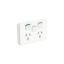 Picture of Double Switch Power Point, Clipsal Iconic, Horizontal Mount, 250 V 10A, Removable Extra Switch Less Mechanism