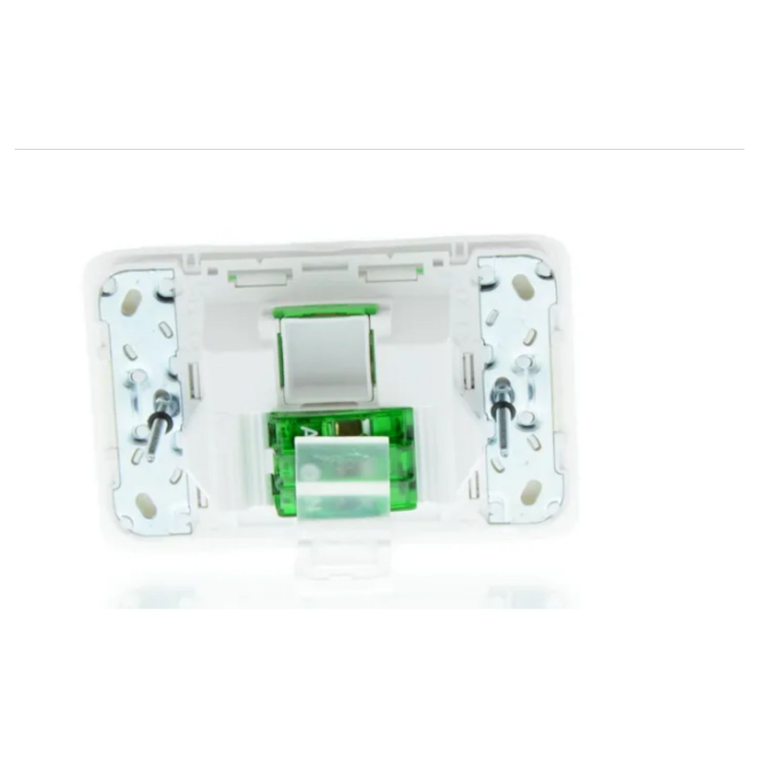 Picture of Double Switch Power Point, Clipsal Iconic, Horizontal Mount, 250 V 10A, Removable Extra Switch Less Mechanism