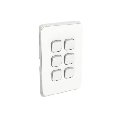 Picture of Gridplate and Skin, Clipsal Iconic, 6 Gang, Vertical/Horizontal