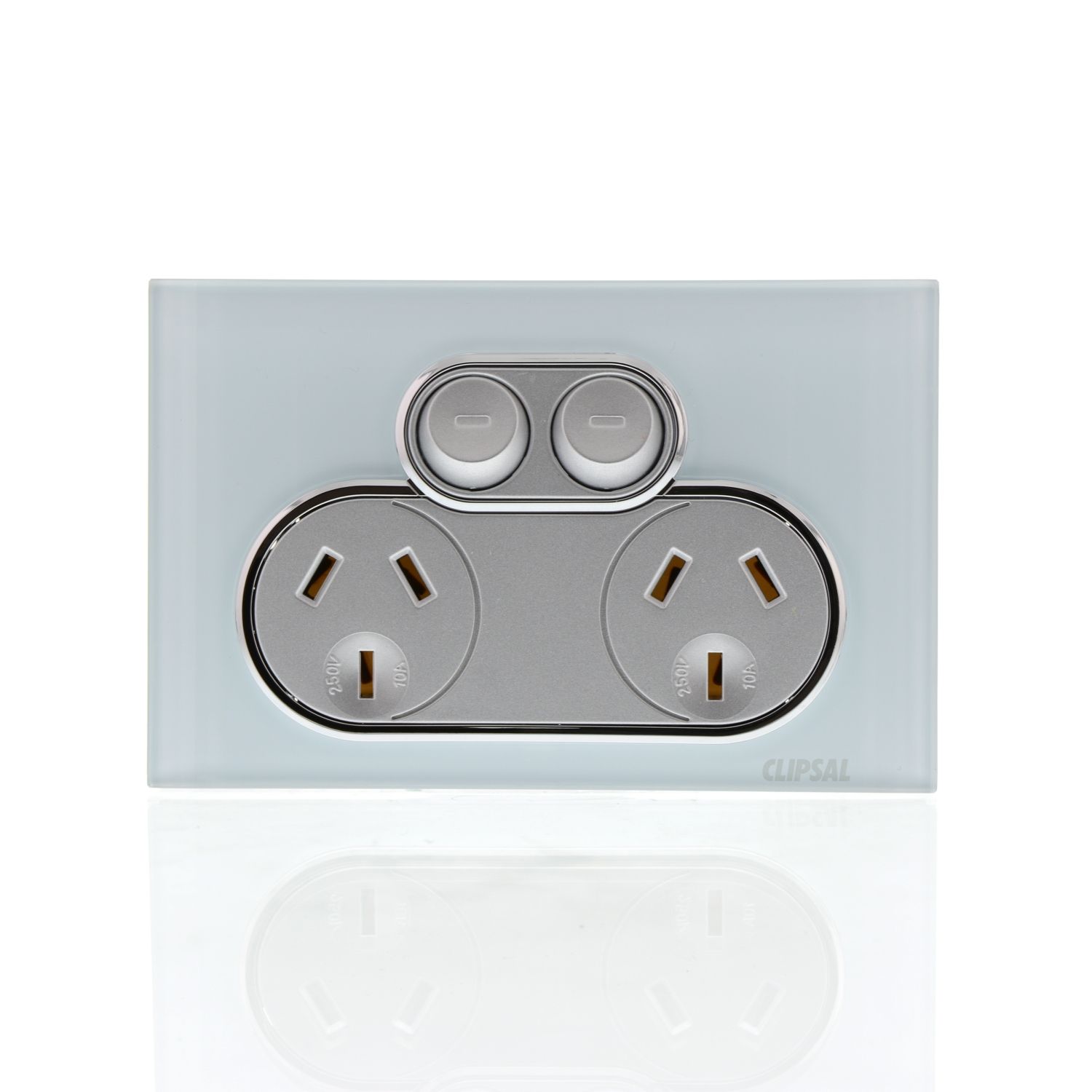 Picture of SOCKET SWT TWIN 10A250V SATURN OM