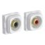 Picture of Audio Connector, Clipsal Iconic, RCA Socket Pair