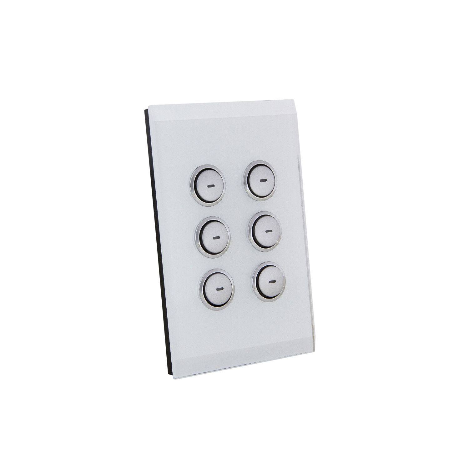 Picture of Glass Fascia, C-Bus Control and Management System, 6 Gang, Saturn Series, Rectangular
