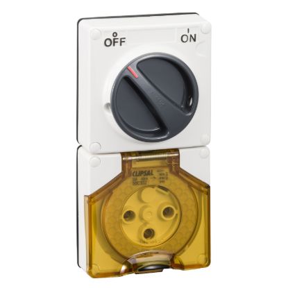 Picture of Switched Socket, Clipsal - 56 Series, Surface IP66 3 PIN 32A Less Enclosure