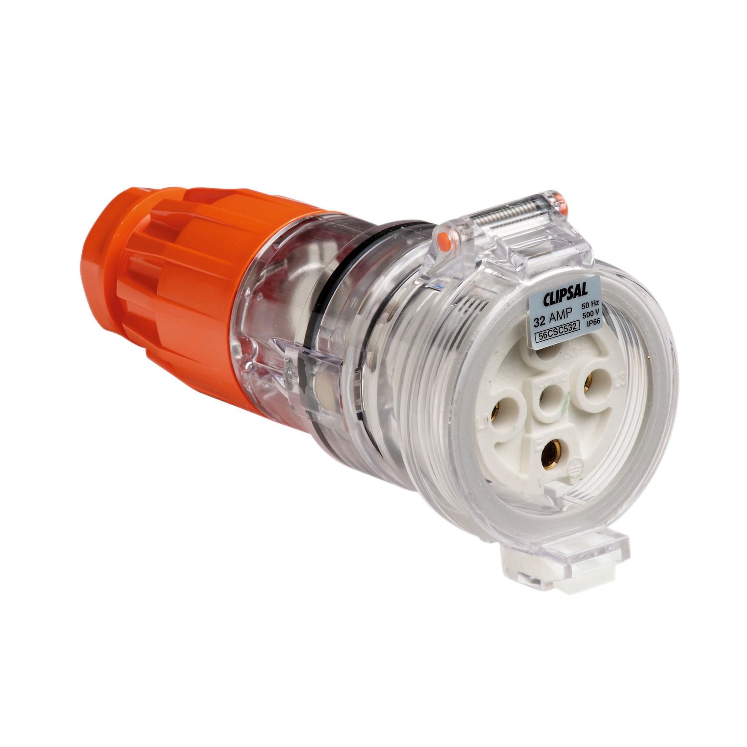 Picture of Cord Extension Socket, Clipsal - 56 Series, 5 Round PIN, 500V, 32A