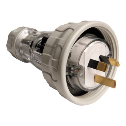 Picture of Plug Top, Clipsal - 56 Series, Straight, 3 Flat PIN, 10A, 250V, IP66