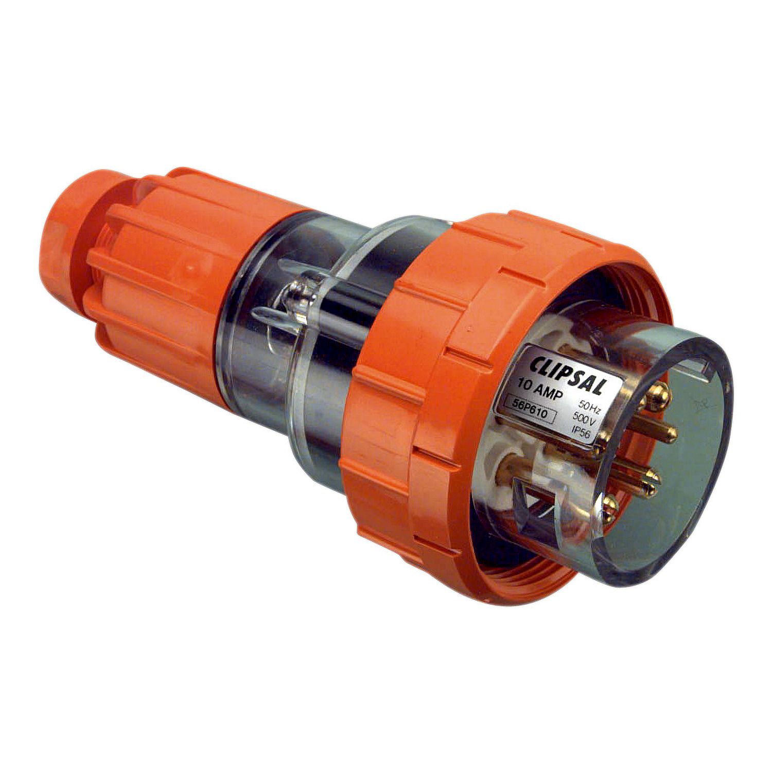 Picture of Straight Plug, Clipsal - 56 Series, IP66, 500V 10A - 6 Round Pins